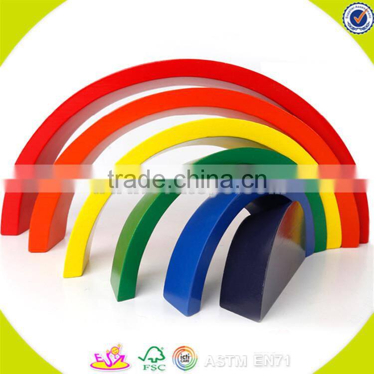 Wholesale colorful wooden blocks toy top quality building wooden blocks toy for kids W13A014