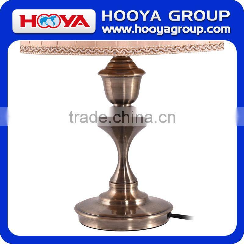 13" Antique Brass Bedside Table Lamp w/ LED Bulb Champagne Bedroom Night Light