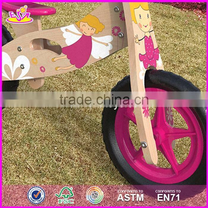 2017 Best original work kids ride on wooden balance no pedal bike for sale W16C174