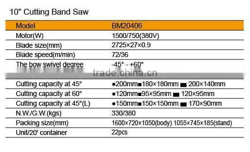 10" Metal Cutting Band Saw BM20406