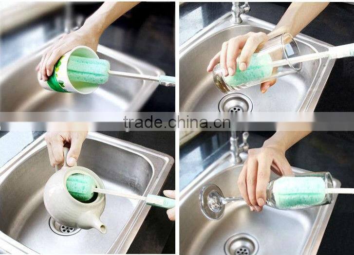 PU sponge kitchen cup household bottle cleaning brush