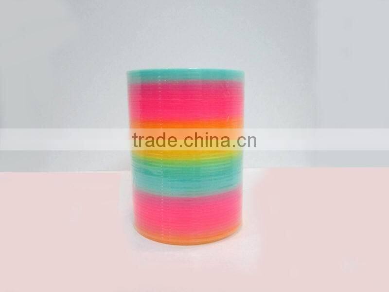 Hot Plastic Magic Rainbow Coil Spring 8.7 *9 cm big size Slinky Colorful Novelties Educational Toy