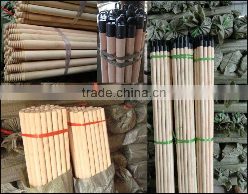 varnished wood stick for broom with low price