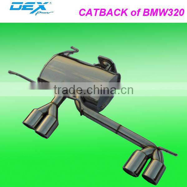stainless steel auto catback exhaust system for bmw 320