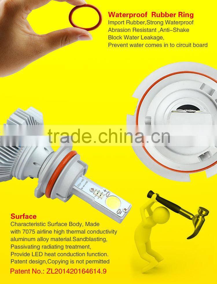 Auto LED 9007 head lamp high LM bulk light