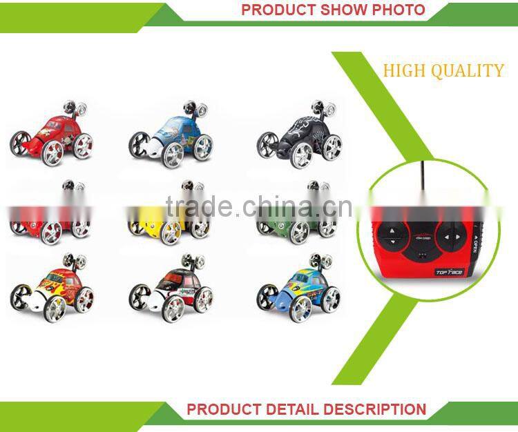 Hot sale 4 CH 360 degrees wheels remote control stunt track car toy