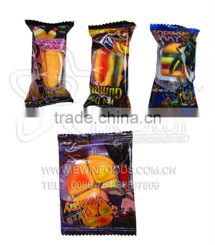 Halal Pizza Hot Dog Hamburger Gummy Candy