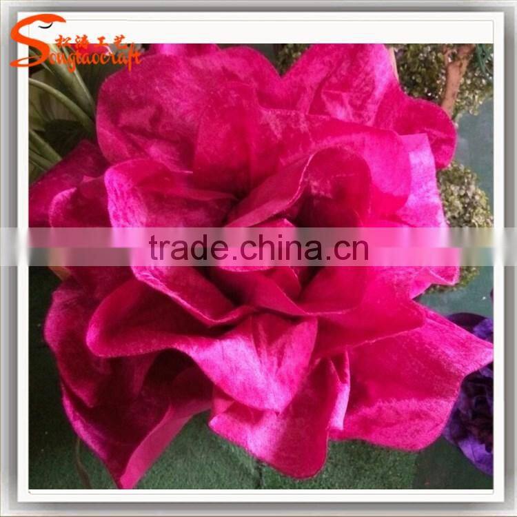 factory price Wholsale China artificial flower decor wedding artificial Chinese rose flower fake decoration flower