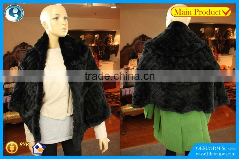High Quality Knitted Rex-Rabbit Shawl