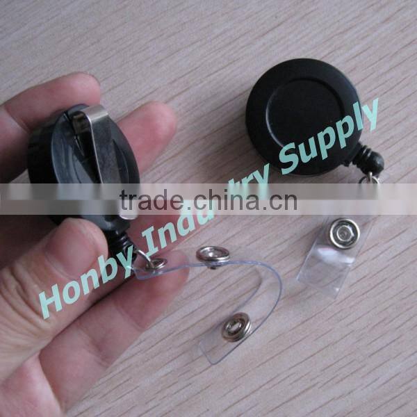 Black 32mm Retachable Job Card Badge Reel