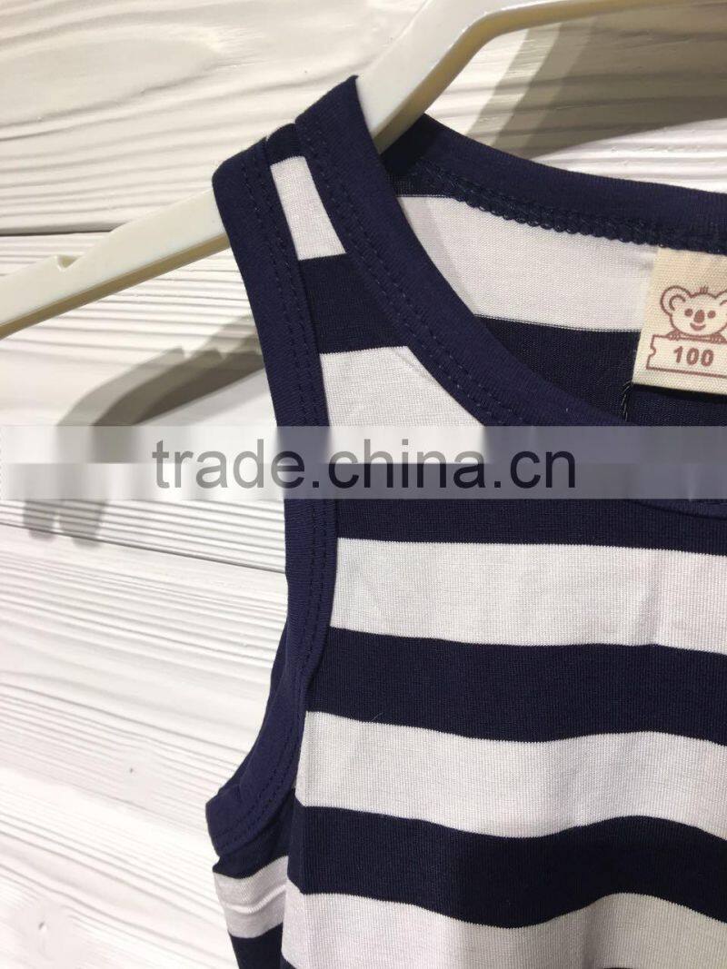 cross stripe causal shirt for kids 2017 wholesale