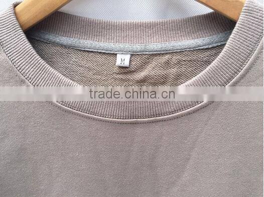 High quality streetwear classic loose hanging shoulder joker fleece/old damage flash head long sleeved fleece for male