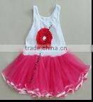 Baby dress with one big peony flower