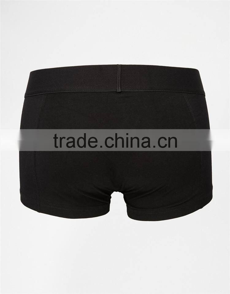 Comfortable and high quality man underwear plain black boxer shorts for men