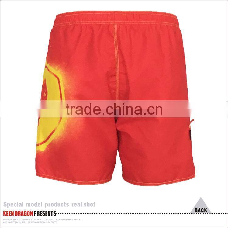 Digital Printing Drawstring Boys Beach Board Shorts With Mesh Linning