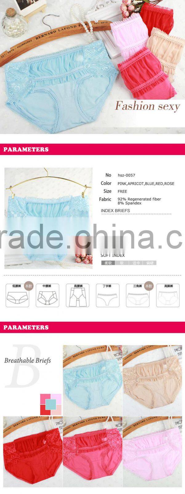 Cute girl's panties regenerated fiber spandex underwear light blue lace sexy ladies panty little girls underwear models