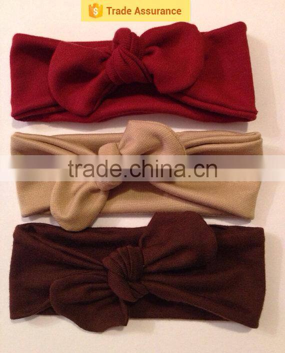 Chevron and polka dot baby girls cotton headband bowknot headwrap