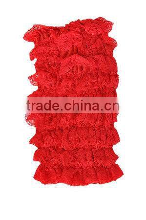 Customize Children Birthday Socks Baby Girl Lace Leg Warmer Ruffle Leggings