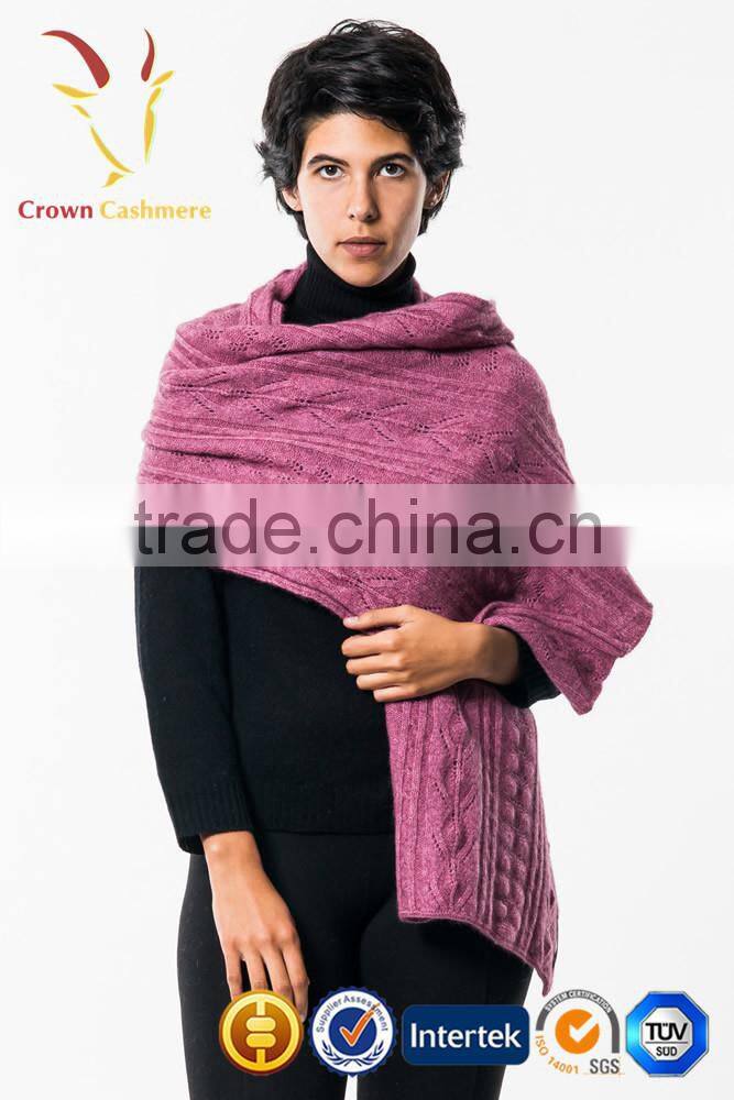 100% Pure Cashmere Cable Wrap/Shawl Pashmina Shawl/Wrap
