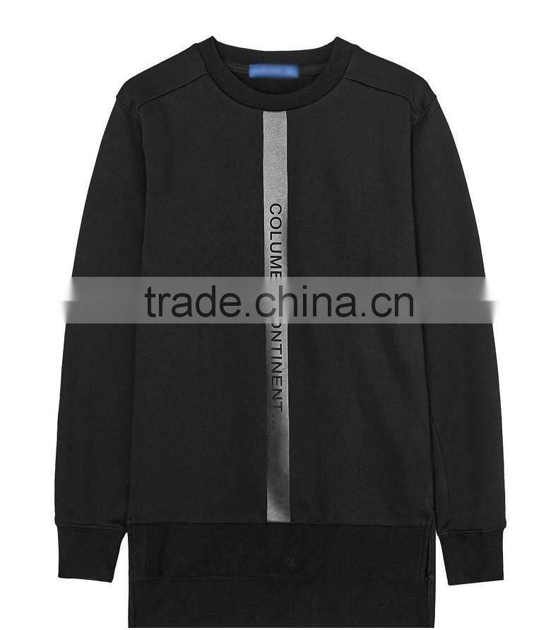 2017 Custom made Men hip hop style fashion cotton fleece crew neck hip hop jumper sweatshirt design