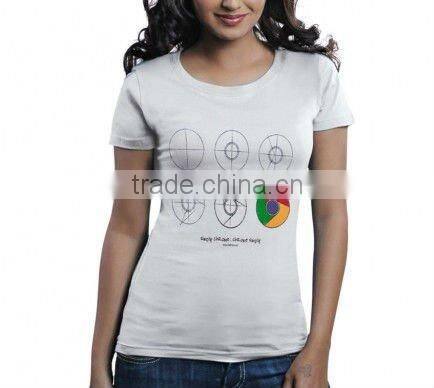 WOMEN'S STRIPED CREW NECK T SHIRT