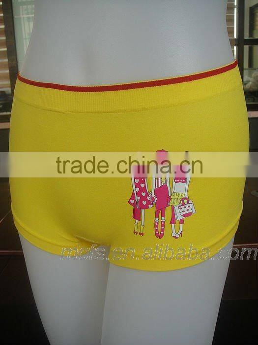 Funny printing boxer women underwear sexy seamless ladie's boxer shorts underwear