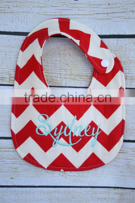 Personalized Seersucker Monogrammed Bib