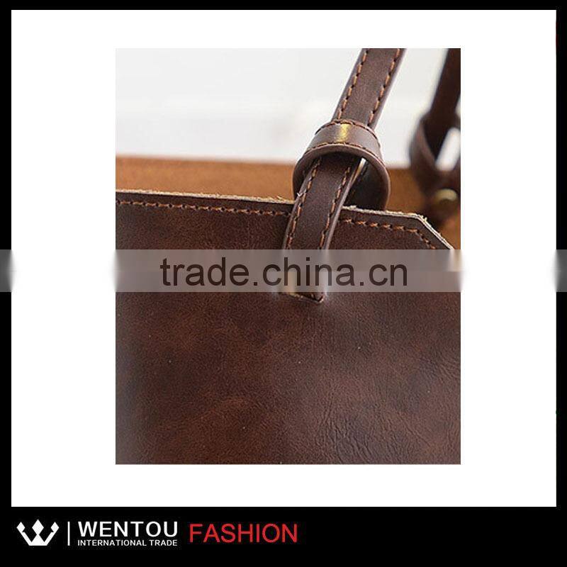 Fashionable Preppy Women PU Shoulder Bag