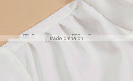 2013 women long sleeve white formal shirts