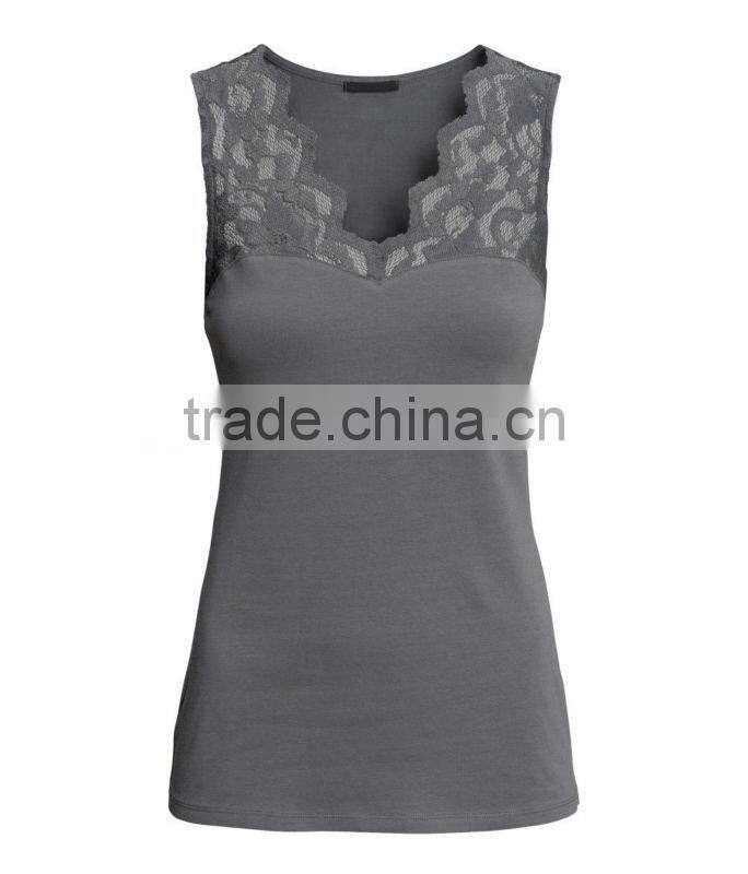 Cotton/Spandex Figure-Fit Tank Top