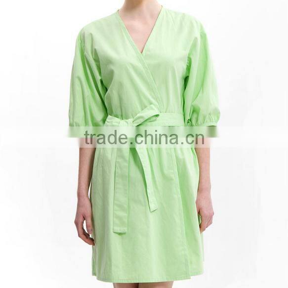 Average Size Stock Customized Logo Cheap Cotton Waffle Hotel Bath Robe WR1-0012