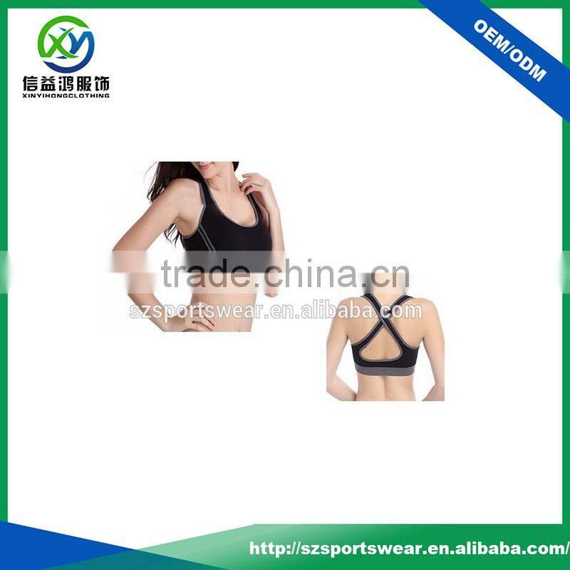 New style girls sexy polyester Quick dry sport Yoga Bra custom
