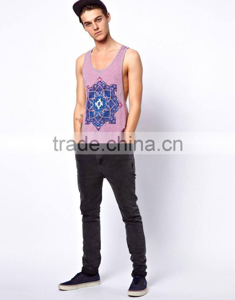 burnout effect printed vests