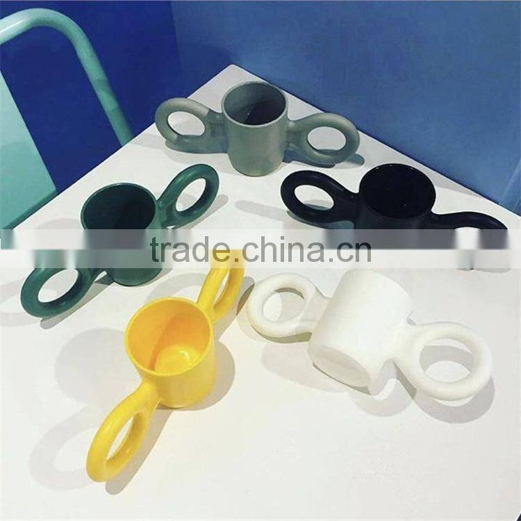 Ins hot sale plastic cup big ear mug candy cups Ins hot style in the Nordic beauty big ear cup children baby baby learn to drink