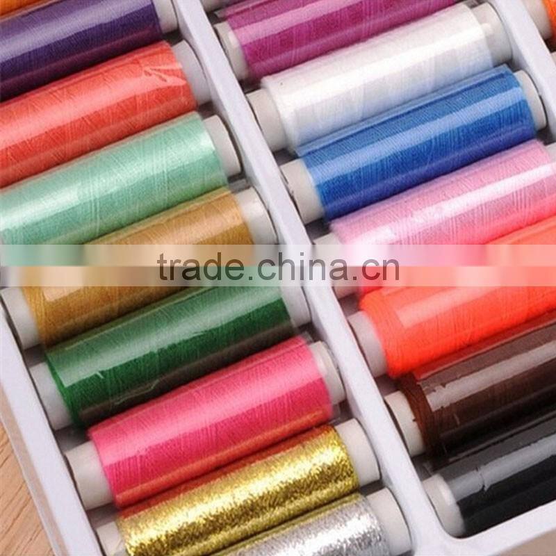Hot New 100% Polyester Sewing Machine Thread 39 Mixed Colors 40s/2 Spool for for Home Embroidery Machine Thread