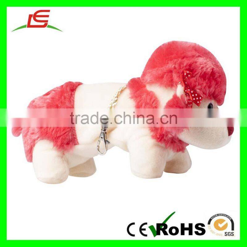 E302 Poodle Fluffy Animal Pen Holder Plush Dog Pencil Case