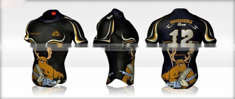 2016 breathable customized rugby jersey with high level sublimation