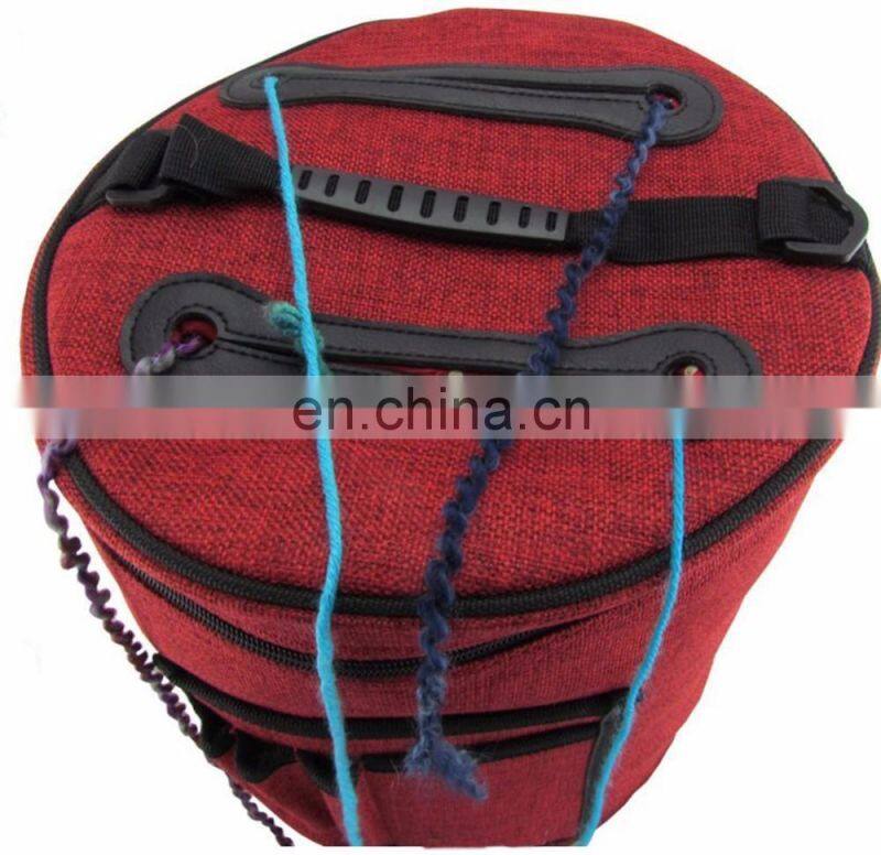 Yarn Storage Bag Organisation Portable Lightweight Easy to Carry Knitting Crochet Yarn Holder with Pockets