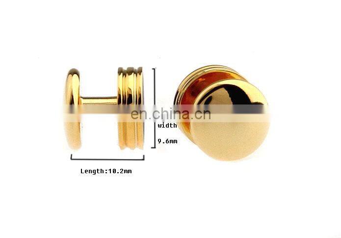 Gold plated metal studs Cufflinks Manufacture Alibaba wholesale