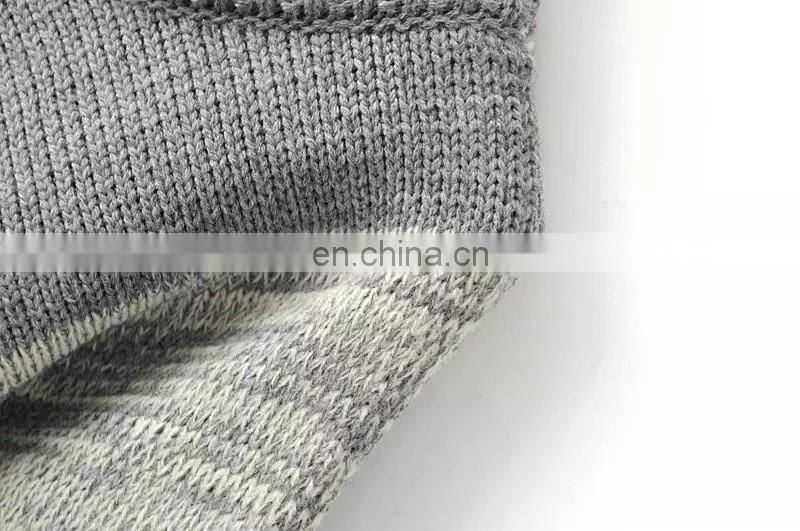 Wholesale Latest Fashion Women Pullover Computer Knitted Jacquard Merino Wool Cashmere Sweater
