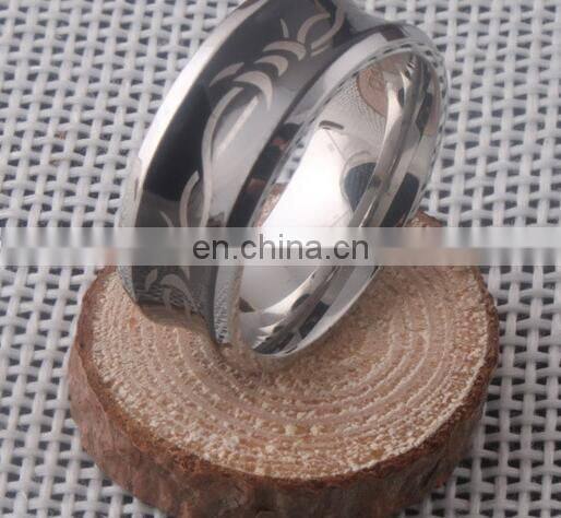 Hot Sale GODBEAD Shiny Black Men's Ring Tungsten Carbide Wedding Ring Men women Stainless steel triangle mark rings