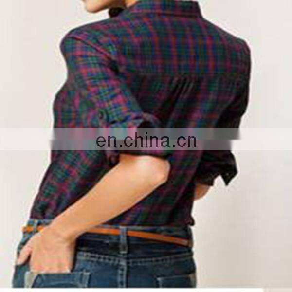 Lady's Woven Yarn Dye Check Shirt