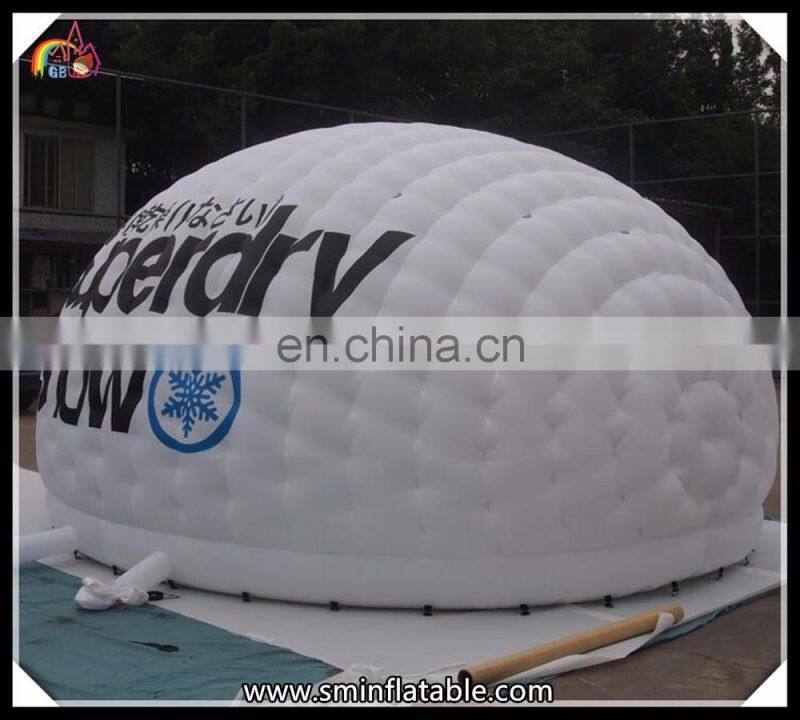 Giant inflatable tent, inflatable orange dome tent, inflatable igloo tent for sport event