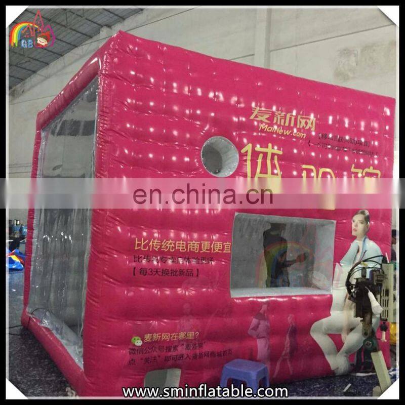 Durable inflatable air camping tent, inflatable cube bubble house for event