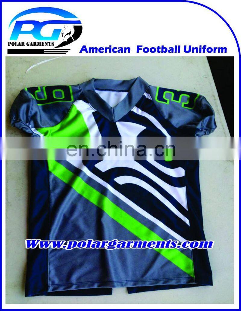 Custom design Sublimated American football Uniforms
