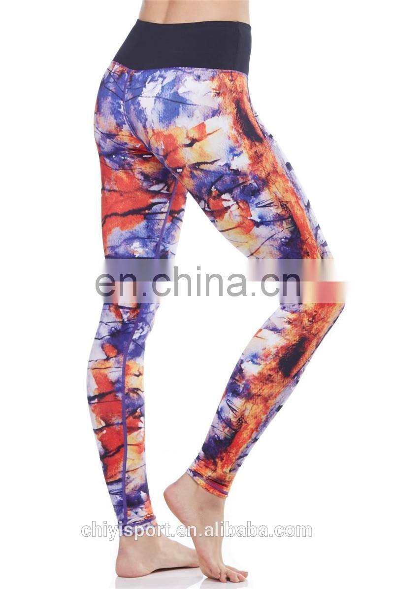New Design Printing Gym Clothing Custom Supplex Yoga Leggings for Women