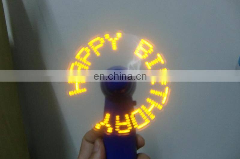 Summer fan MINI handy fan LED message fan