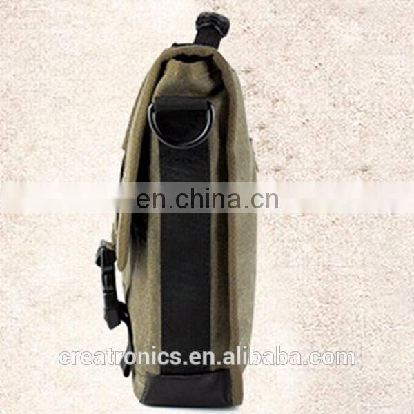 Wholesale Laptop Pad Messenger Bag Leisure Daily Green Cavas Crossbody Bag For Boy Business Handbag Briefcase Bags For men
