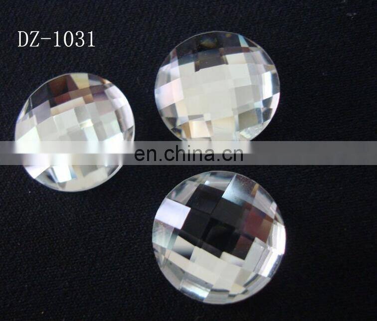 flat back Mirror beads can add holes special clothing button