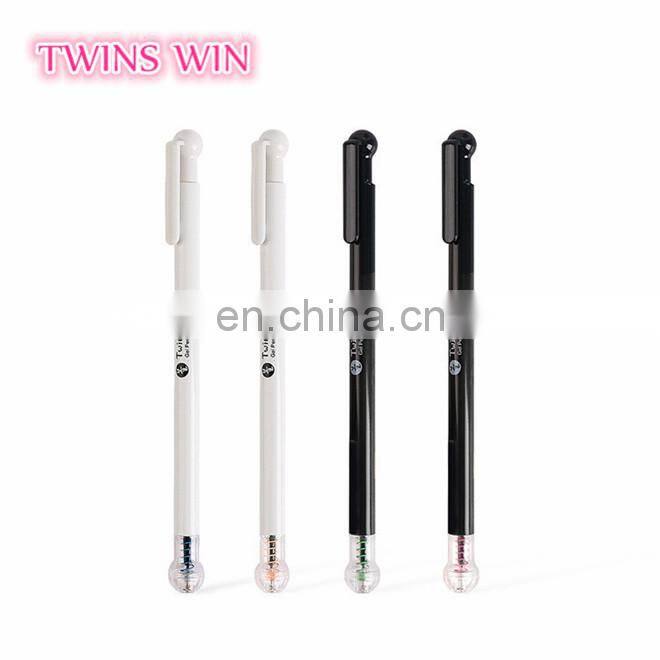 Top sale office supply cute stationery korea Novelty promotional personalised eco-friendly plastic gel-ink pens free samples